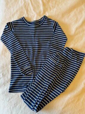 Gap long pajamas - Navy Stripe, Size 6